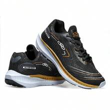 Men's Modern Unisex Stylish Athletic Shoes, Lightweight, Comfortable, Durable, Ideal For Gym, Walking, And Everyday Use, Sizes 34 To 43 - 金色 - 查看 2