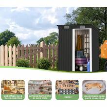 Casa De Almacenamiento Bodega Cobertizo Exterior Para Jardin - Negro - Ver 6