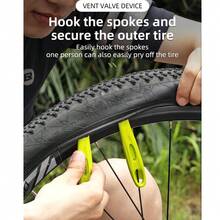 ROCKBROS 1pc Professional POM Bicycle Tyre Lever - Built-In Deflation Valve One Pair Per Order Effortless Removal Essential Bicycle Repair Tool Must-Have Cycling Accessory - Multicolor - View 10