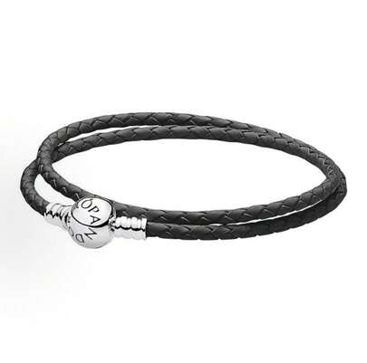  سوار زوجي أساسي بشكل قلب من PANDORA، سوار أساسي من الفضة 925 للأزواج، هدية للصديقة، عيد الميلاد، عيد الأم، 590719