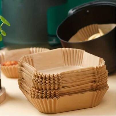 50/100/300pcs Large Square Baking Paper Mats - Extra Thick Non-Stick, Oil-Resistant, Heat-Resistant Up To 450°F (232°C), Parchment Sheets For Oven, Air Fryer, Microwave, Steamer - Non-Coated Non-Stick Surface, Precut For Easy Use - Ideal For