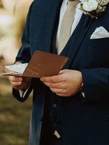 8pcs Gold Foil Wedding Vow Books, Essential For Perfect Wedding Ceremony - Eternal Elegance, Back To School Essential