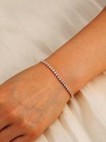 1pc Fashionable Hiphop Zirconia Eye Bracelet - Yellow Gold - View 5