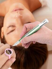 1pc Green Manual Tattoo Pen, Permanent Makeup Machine, Microblading Eyebrow Lip Pen, Professional Tattoo Artist Tebori Pen