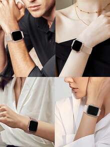 4 Packungen geflochtene Solo Loop kompatibel mit Apple Watch Armband 38mm 40mm 41mm 42mm 44mm 45mm 46mm 49mm für Frauen und Männer, verstellbarer dehnbarer weicher Nylon Riemen kompatibel mit 11/10/9/8/7/6/5/4/3/2/1/SE/Ultra/Ultra 2 3 - Verschiedenfarbig - Übersicht 7