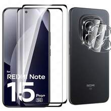 Tempered Glass Screen Protector For Xiaomi Note 15Pro / Note 15Pro 5G / Note 15 Pro+ / Note 15 / Note 14 Pro / NOTE 13 PRO+, Curved Edge, Black Border, High Definition, Anti-Fall, 3D Clear Tempered Glass Screen Protector, Rear Camera Lens Protector, Camera Lens Protector Pad, Protector - Clear - View 13