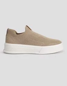 Men's Casual Knit Sock Sneakers, Very Stylish And Attractive Sneakers, With Elastic For Easy Slip-On, Very Comfortable With Orthopedic Insole - màu nâu - Xem 8