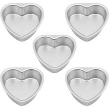 10/5/1 Set – 4-Inch Heart-Shaped Cake Mold, 4-Inch Solid Base Mold. Perfect For Baking Wedding Cakes, Birthday Celebrations, And Festive Events. Made Of Non-Stick Aluminum Construction. - Multicolor - View 8