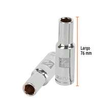 2-Piece Kit - 7/16" 12-Point Long Socket, 1/2" Drive, Truper - Silver - View 4
