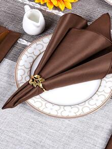 6/10/12/24/50pcs Brown Cloth Napkins Dinner Napkins Bulk 14*14/17*17/20*20 Inch Washable 100% Polyester Fabric Cloth Table Napkins With Stitched Edges Ideal For Hotel Restaurant, Holiday Parties Wedding - Brown - View 4