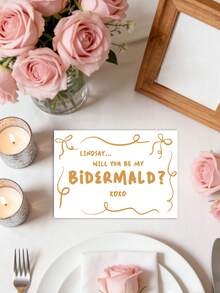 1 Thiệp Chúc Mừng Cưới Cá Nhân Hóa Sang Trọng - Giấy chất lượng cao, Thiết Kế Cô Dâu Chú Rể Lãng Mạn, Lời Chúc Mừng và Kỷ Niệm Đám Cưới, Quà Cưới, Thiết Kế Hoa Văn Trang Trí, Tiệc Cưới, Thiệp Mời Phù Dâu Tùy Chỉnh, Quà Tặng Cá Nhân Hóa, Quà Cưới - Nhiều màu - Xem 11