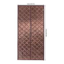 RainWeel Magnetic Thermal Insulated Door Curtain, 39.3 X 82.6in Door Insulation Curtain, Fits Door Size 38 X 82in Center Opening Doorway Curtain, Waterproof Door Covers For Balcony Bedroom Kitchen (Coffee/Gray) - Coffee Brown - View 4
