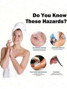 Painless Physical Hair Remover, Crystal Hair Eraser, Easy To Clean And Reusable Body Hair Removal Tool