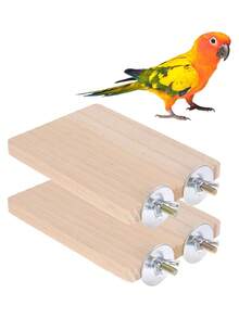Bệ đỡ cho vẹt, giá đỡ tương tác bằng gỗ, cầu thang leo cho chuột hamster, đồ dùng cho chim. - Xem 6
