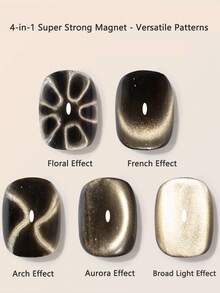 Nail Art Multifunctional 4-In-1 Magnetic Glass Bead Cat Eye Gel Polish Professional Strong Magnet Tool - Pink - View 4