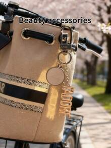 Dior Metal Clasp Genuine Stone Aromatherapy Pendant; Beauty Accessories; Metal Clasp; Aromatherapy Stone Pendant; High-End Minimalist Gift - Gold - View 6