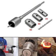 Set 50mm 40mm 30mm Hollow Core Drill Bit Shank 350mm Concrete Cement Stone Wall Drilling Cutter Conditioner Masonry Tile - Initial - View 2
