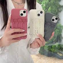 1pc Cute 3D Sculpture Angel Soft Silicone Phone Case Compatible With Apple 11/12 Pro Max/13/14/15 Pro Max, Embossed Praying Angel, Niche Fashion Creative, Soft Silicone Protective Cover Compatible With IPhone 14 Pro, Anti-Drop 13 Series - Multicolor - View 9