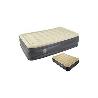 Trendi DELUXE INFLATABLE HIGH RAISED SINGLE AND DOUBLE AIR BED MATTRESS AIRBED W BUILT IN ELECTRIC PUMP