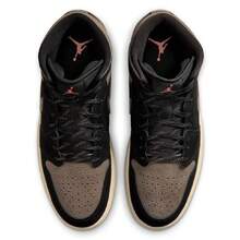 Men's Jordan 1 Mid SE Black/Olive Grey-LT Wild Mango (IB7110 002) - 黑色 - 查看 6