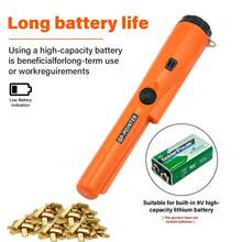 Handheld Metal Detector With High Sensitivity, IP68 Waterproof Design, 360° Detection Capability, Designed For Treasure Hunting. Includes LED Indicator Lights And Buzzer Alarm. - A - View 4