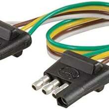 CURT 58381 Arns de cableado de 4 vas para Remolque Lateral y Remolque con Cables de 12 Pulgadas, cableado de Remolque de 4 Pines - como se muestra en la figura - Ver 2