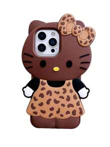 SANRIO 三丽鸥卡通3D豹纹KT猫手机壳，兼容 17/16 Pro Max；硅胶保护套，兼容 15、14、13、13 Pro Max、Creative 15 Pro Max - 彩色 - 查看 2
