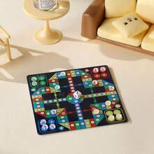 1:12 Scale Mini Flight Chess (Including 1 Chessboard, 1 Dice, 16 Chess Pieces), Miniature Flight Chess Toy, Creative Acrylic Flight Chess Model - Multicolor - View 7