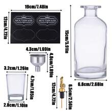 Set Of 350ml Glass Dispensers - For Olive Oil, Vinegar In Cooking Or As A Mouthwash