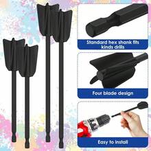 Paint Epoxy Resin Mixing Paddle, Syringe Glue Stirrer, Paint And Resin Mixing Paddle - Black - View 5