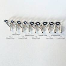 Fishing Rod Repair Kit, Includes 6pcs Double Foot Guides, 18pcs Ceramic Guides, 9pcs Rod Tips, 6pcs Carbon Fiber Rod Repair Blanks - Set - View 3