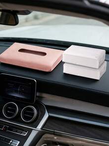 1pc Car Tissue Box, Universal Sun Visor Hanging Tissue Holder, Creative Armrest Storage Bag, Suitable For Various Car Models, Enhance Interior Cleaning Convenience, Ideal Gift For Women, Car Accessories, Car Decor, Automotive Supplies - Pink - View 9