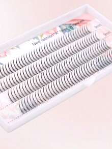 anlinnet 4 Rows / 160 Clusters False Eyelashes, C-Curl Shape, Natural & Voluminous Look, Suitable For Daily, Party, Makeuplash Clusters,Eyelash Clusters,Individual Eyelashes,Lashes,Fake Lashes - Black - View 6