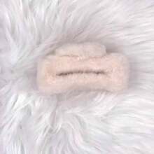 Plush Back Of The Head Hair Clip(11cm) Large Girl Temperament Furry Accessories - 奶白色 - 查看 1