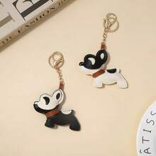 Fashionable Brand Dalmatian Leather Lanyard Small Dog Pendant Cute Cartoon Puppy Car Key Chain Keyring,Purse Charms - Multicolor - View 9