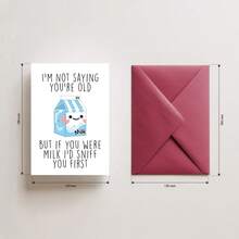 1张趣味爱情生日贺卡 | 含信封，浪漫爱情告白卡，送给男友/女友，可爱甜蜜祝福卡