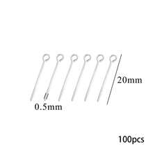 100 Pieces/Bag 15 20 30 40 50 Mm Stainless Steel Eye Pins Jewelry Findings Eye Pin Heads Jewelry Making Materials Furniture Crafts Beading DIY Handmade Accessories
