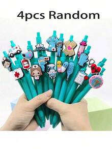 4/8/16pcs Nurse Doctor Writing Gel Pens Medical Record Pens Nurse Day Gifts Mixed Colors Random Styles Perfect For Nurses, Medical Assistants, And Students, Nurse Gadgets - Multicolor - View 6