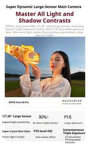 OPPO Find X9 Pro 5G 专业影像智能手机，16TB 超大内存，无锁，5G 双卡双待，天玑 9500 旗舰芯片，2 亿像素哈苏四摄，5000 万像素前置摄像头，7500mAh 电池，120Hz 自适应显示屏，IP68/69 级防水 - 鈦色 - 查看 7