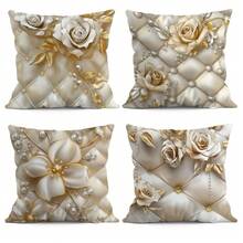 4 件波西米亚风格花卉印花靠垫套 - 彩色 - 查看 12