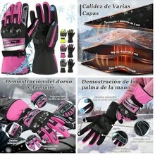 Guantes Clidos De Invierno para Motocicleta,Impermeable, Resistente al Viento - amarillo fluorescente+m - Ver 1