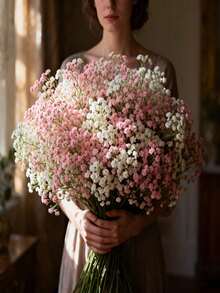 12/6 支白色仿真满天星，白色仿真花，散装仿真满天星花束，粉色满天星，粉色仿真花，散装仿真满天星花束。适用于家居装饰、桌面装饰、DIY 插花、婚礼和节日派对装饰、室内外花园装饰、婚礼、派对、房间装饰。 - 粉色 - 查看 7