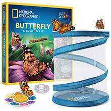CYPNNATIONAL GEOGRAPHIC Butterfly Growing Kit - Butterfly Habitat Kit with Voucher to Redeem 5 Caterpillars $10.95 SandH Not Included Butterfly Cage Feeder ( Exclusive)Fashion - como en la foto - Ver 1