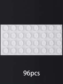 96片/64片装硅胶防撞垫，家具缓冲贴纸，透明橡胶防撞垫自粘型，软质橱柜门缓冲垫，吸音橱柜门垫，厨房橱柜抽屉衬垫，相框，橱柜门缓冲垫，门，抽屉，冰箱，橱柜门防撞减震降噪垫