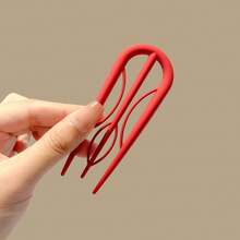 3pcs U-Shaped Vintage Acetate Fiber Hair Clips, Suitable For Fine & Coarse Hair, Gentle Grip, Easy To Create Buns, Chignons And Ponytails. Ideal For Daily Hairstyles, Suitable For Women 14 Years Old And Above. - Multicolor - View 13