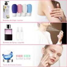 CYPNBotellas de Viaje Recargable Contenedores de Silicona Reutilizable a Prueba de Fugas con etiqueta botellas de viaje portátil Recipientes de Viaje Exprimibles sin BPA para Champú loción EsprayFashion - 219724053 - Ver 4