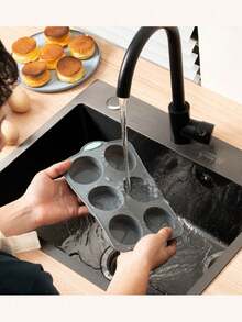 6-Cavity/12-Cavity Silicone Tart Baking Mold, Heat Resistant Non-Stick Baking Tray, Suitable For Baking Muffins And Cupcakes - Multicolor - View 10