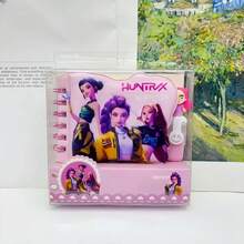 Huntes Cartoon Stress Relief Notebook, Student Memo Pad With Highlighter Pens, Stationery Gift Set For Back To School, Valentine's Day