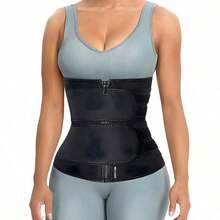 Women's Reversible Waist Trainer Belt, Zippered Tummy Control Body Shaper, Sports Compression Waist Cincher For Workout, Gym, Walking, Fitness, Daily Wear & Waist Support, Multiple Sizes - Black - View 5