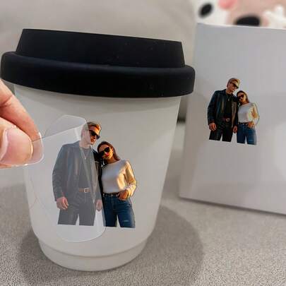 Customizable Transferable Stickers, Can Print Photos, Names, Letters Or Logos. Suitable For Mugs, Notebooks, Gift Boxes, Weddings And Corporate Gifts, Also Suitable For Pets And Families. Unique Plant Pattern Gifts.